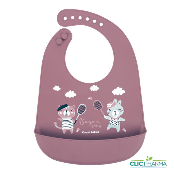 CANPOL BABIES BAVOIR EN SILICONE RED 4M+ (REF: 74/027)