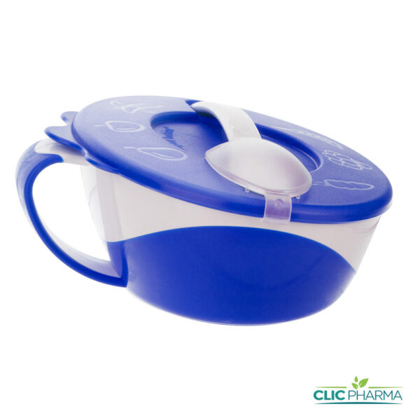 CANPOL BABIES BOL 350ML AVEC COUVERCLE ET CUILLERE BLEU (REF: 31/406)