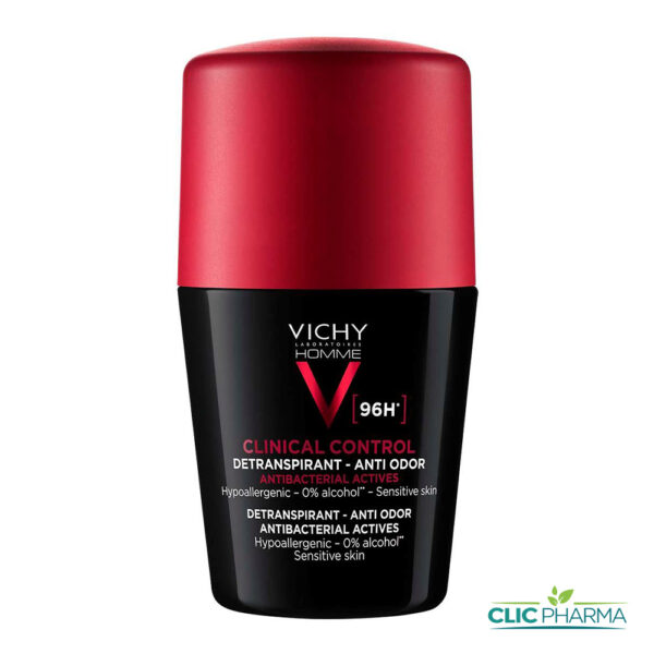 VICHY CLINICAL CONTROL DETRANSPIRANT HOMME 96H ROLL-ON 50ML