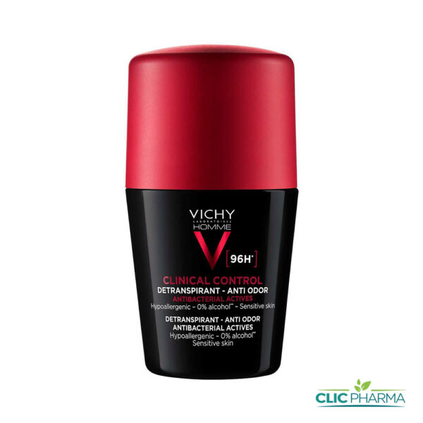 VICHY CLINICAL CONTROL DETRANSPIRANT HOMME 96H ROLL-ON 50ML