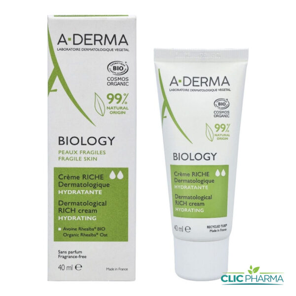 A-DERMA BIOLOGY CREME RICHE HYDRATANTE 40ML