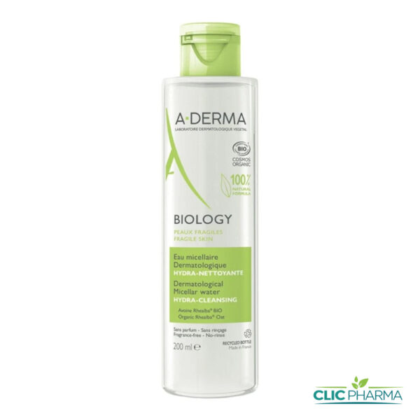 A-DERMA BIOLOGY EAU MICELLAIRE HYDRA-NETTOYANTE 200ML