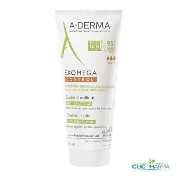 A-DERMA EXOMEGA CONTROL BAUME EMOLLIENT ANTI-GRATTAGE 200ML