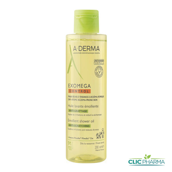 A-DERMA EXOMEGA CONTROL HUILE LAVANTE EMOLLIANTE ANTI-GRATTAGE 200ML