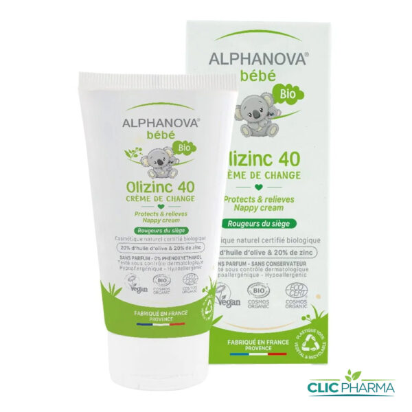 ALPHANOVA BEBE BIO OLIZINC 40 CREME DE CHANGE 50G