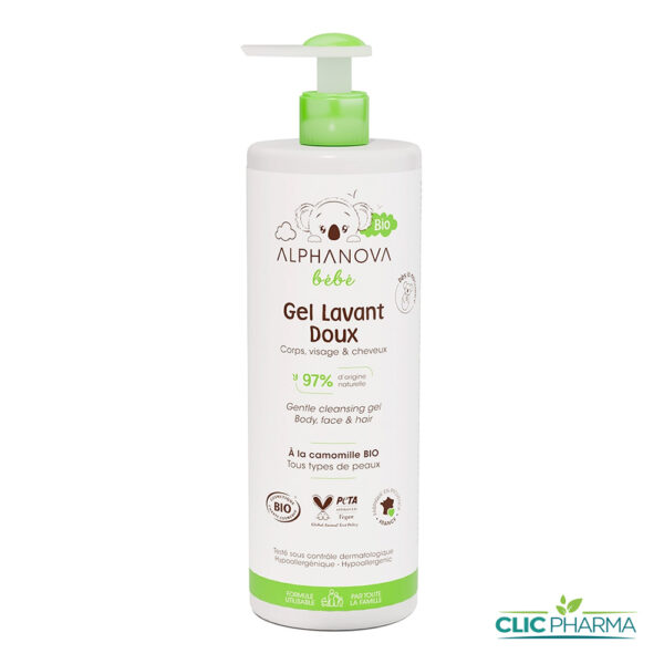 ALPHANOVA BEBE GEL LAVANT DOUX BIO 400ML