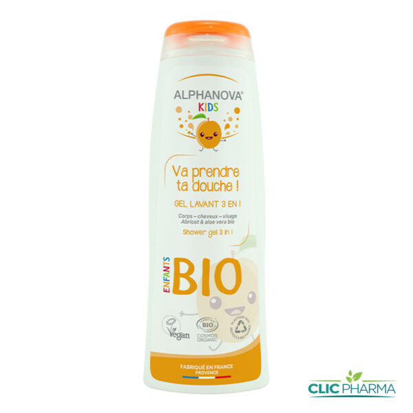 ALPHANOVA KIDS GEL LAVANT 3EN1 BIO ABRICOT 250ML