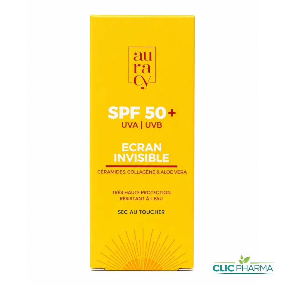 AURACY ECRAN INVI SPF50 COLLAGEN ALEO VERA 50G