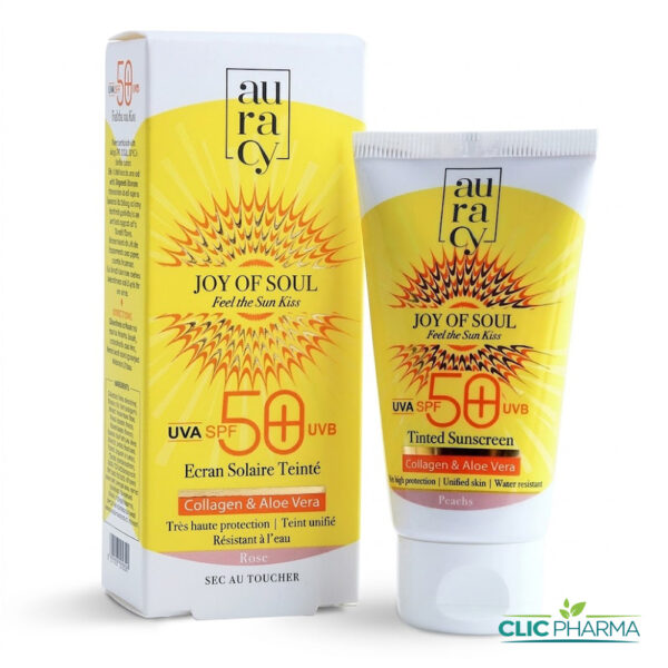AURACY JOY OF SOUL ECRAN SOLAIRE TEINTE ROSE SPF50+ 50GR