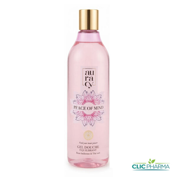 AURACY PEACE OF MIND GEL DOUCHE EQUILIBRANT ROSE INDIENNE & THE VERT 400ML