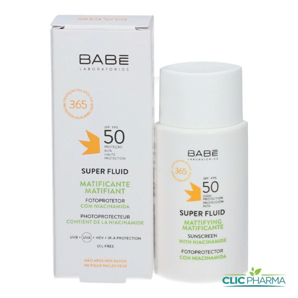 BABE SUPER FLUID ECRAN MATIFIANTE SPF50+ PEAU GRASSE 50ML