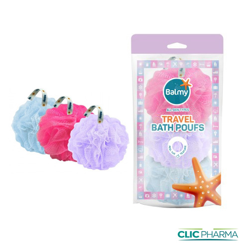 BALMY BATH POUF PACK 3 PCS 500