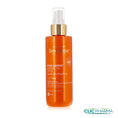 BEESLINE SUNTAN HUILE BRONZ SPF10 CARROT 200ML 500