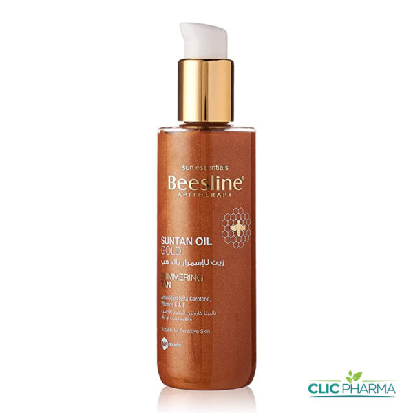 BEESLINE HUILE DE BRONZAGE PAILLETEE SUNTAN OIL GOLD 200ML