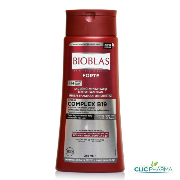 BIOBLAS FORTE SHAMPOOING ANTI-CHUTE INTENSIVE COMPLEX B19 360ML
