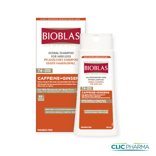 BIOBLAS SHAMP CAFFEINE GINSENG 360ML 500