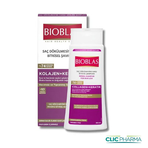BIOBLAS SHAMP COLLAGEN KERATIN 360ML 500