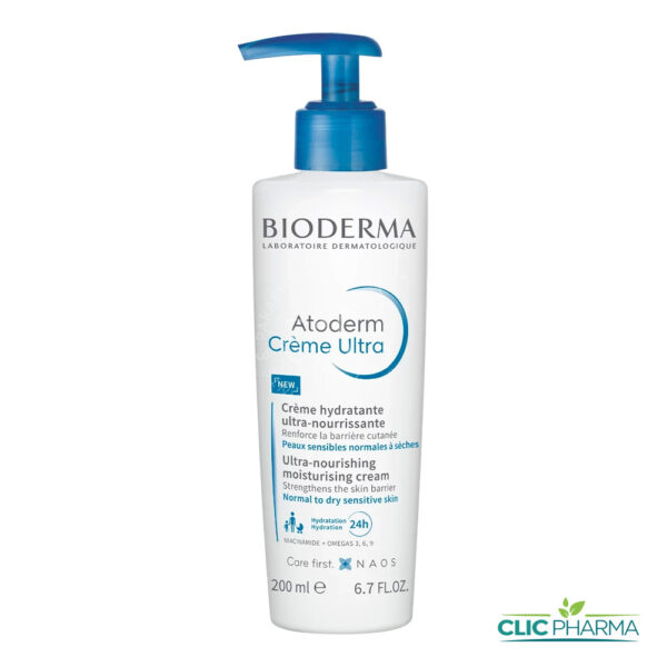 BIODERMA ATODERM CREME HYDRATANTE ULTRA-NOURISSANTE POMPE 200ML