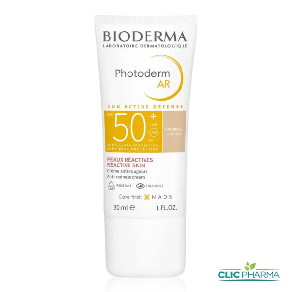 BIODERMA PHOTODERM AR CREME SOLAIRE ANTI-ROUGEURS TEINTE NATURELLE SPF50+ 30ML