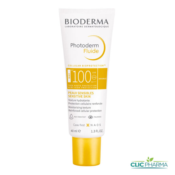 BIODERMA PHOTODERM MAX FLUIDE TEINTE INVISIBLE SPF100 40ML