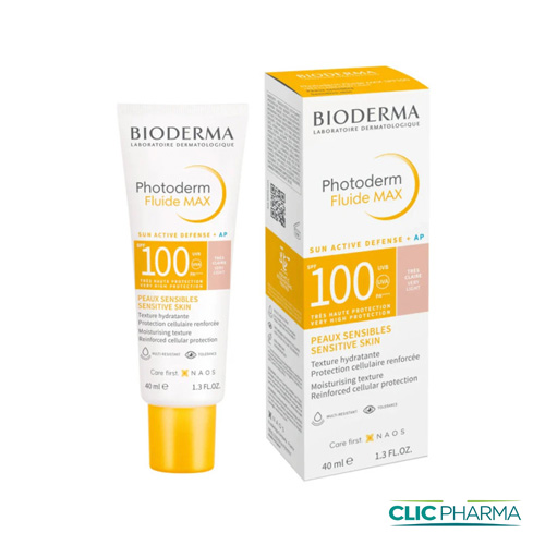BIODERMA PHOTODERM ECRAN FLUIDE MAX TEINTE TRES CLAIR SPF100 40ML 500