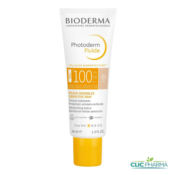 BIODERMA PHOTODERM MAX FLUIDE TEINTE TRES CLAIRE SPF100 40ML