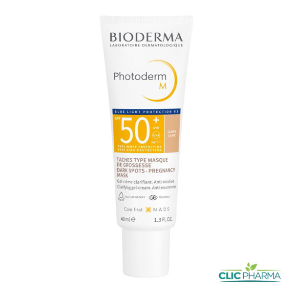BIODERMA PHOTODERM M GEL-CREME SOLAIRE CLARIFIANT TEINTE CLAIRE SPF50+ 40ML