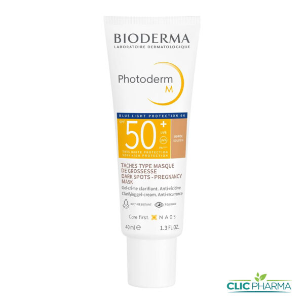 BIODERMA PHOTODERM M GEL-CREME SOLAIRE CLARIFIANT TEINTE DOREE SPF50+ 40ML