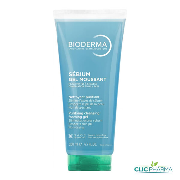 BIODERMA SEBIUM GEL MOUSSANT PURIFIANT TUBE 200ML