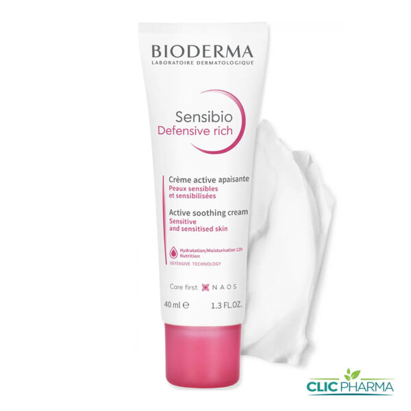 BIODERMA SENSIBIO DEFENSIVE RICHE CREME ACTIVE APAISANTE 40ML