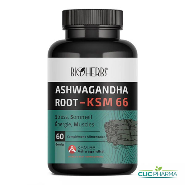 BIOHERBS ASHWAGANDHA ROOT-KSM 66 (60 GELULES)