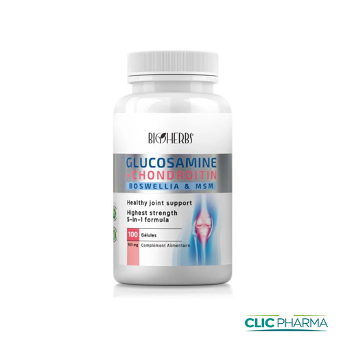 BIOHERBS GLUCOSAMINE GELULES B100 500