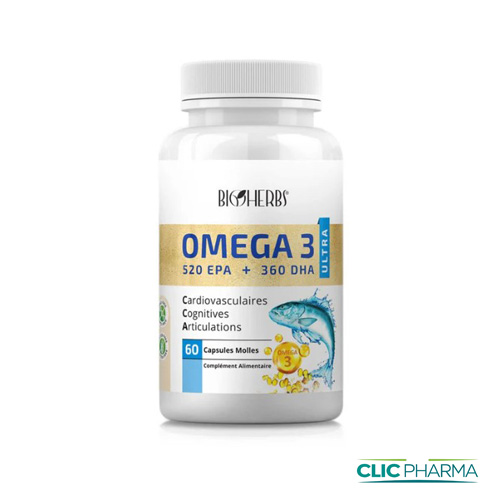 BIOHERBS OMEGA 3 ULTRA 60 GELULES 500