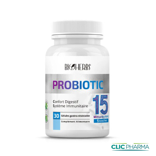 BIOHERBS PROBIOTIC 30 GELULES 500