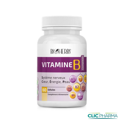 BIOHERBS VITAMINE B COMPLEXE 60 GELULES 500