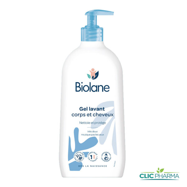 BIOLANE GEL LAVANT 2EN1 CORPS ET CHEVEUX 750ML