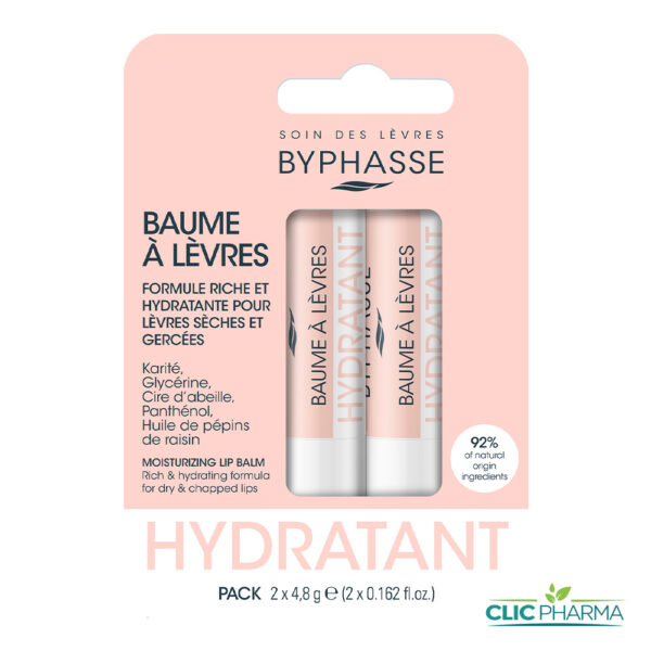 BYPHASSE BAUME A LEVRES HYDRATANT (02 PIECES)