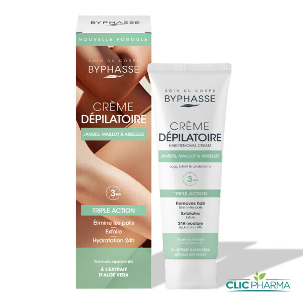 BYPHASSE CREME DEPILATOIRE A L'ALOE VERA 125ML
