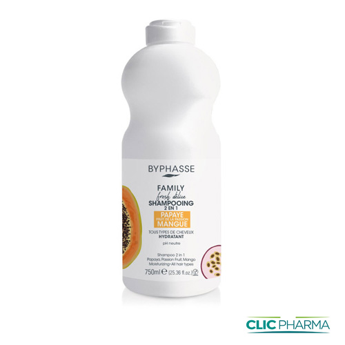 BYPHASSE FRESH FAMILY SHAMPOING PAPAYE 750ML 500