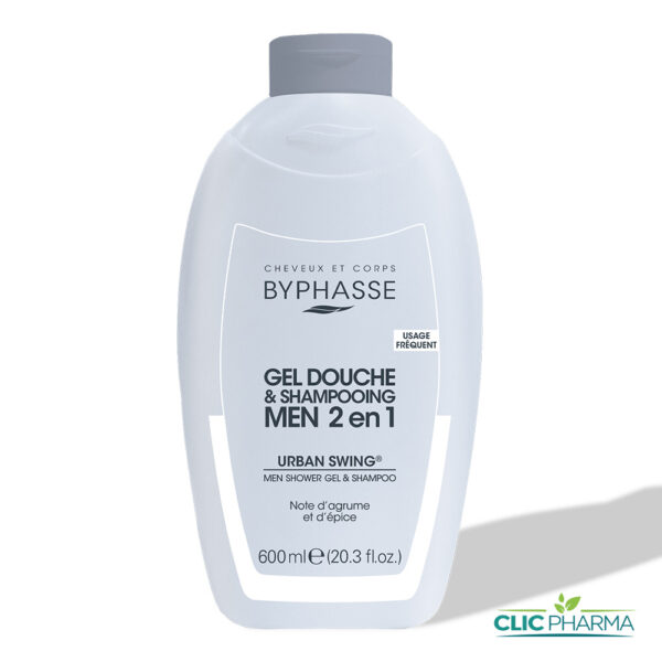 BYPHASSE GEL DOUCHE ET SHAMPOING MEN 2EN1 URBAN SWING 600ML