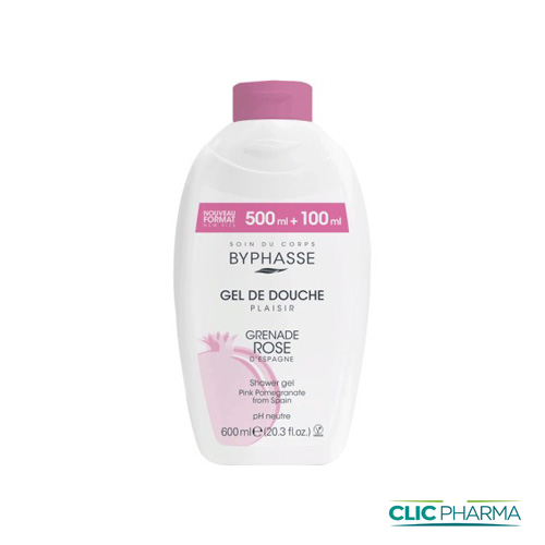 BYPHASSE GEL DOUCHE GRENADE ROSE 600ML 500