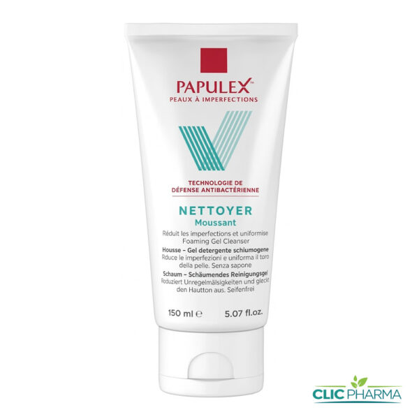 PAPULEX GEL NETTOYANT MOUSSANT ANTI-ACNEIQUE 150ML