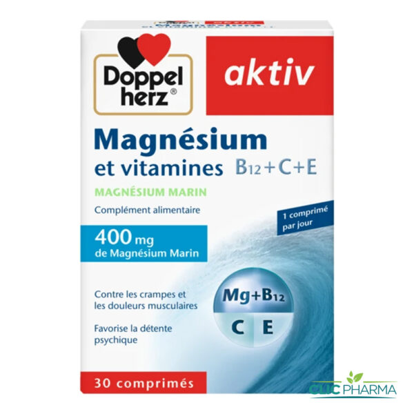AKTIV MAGNESIUM ET VITAMINES B12/C/E (30 COMPRIMES)