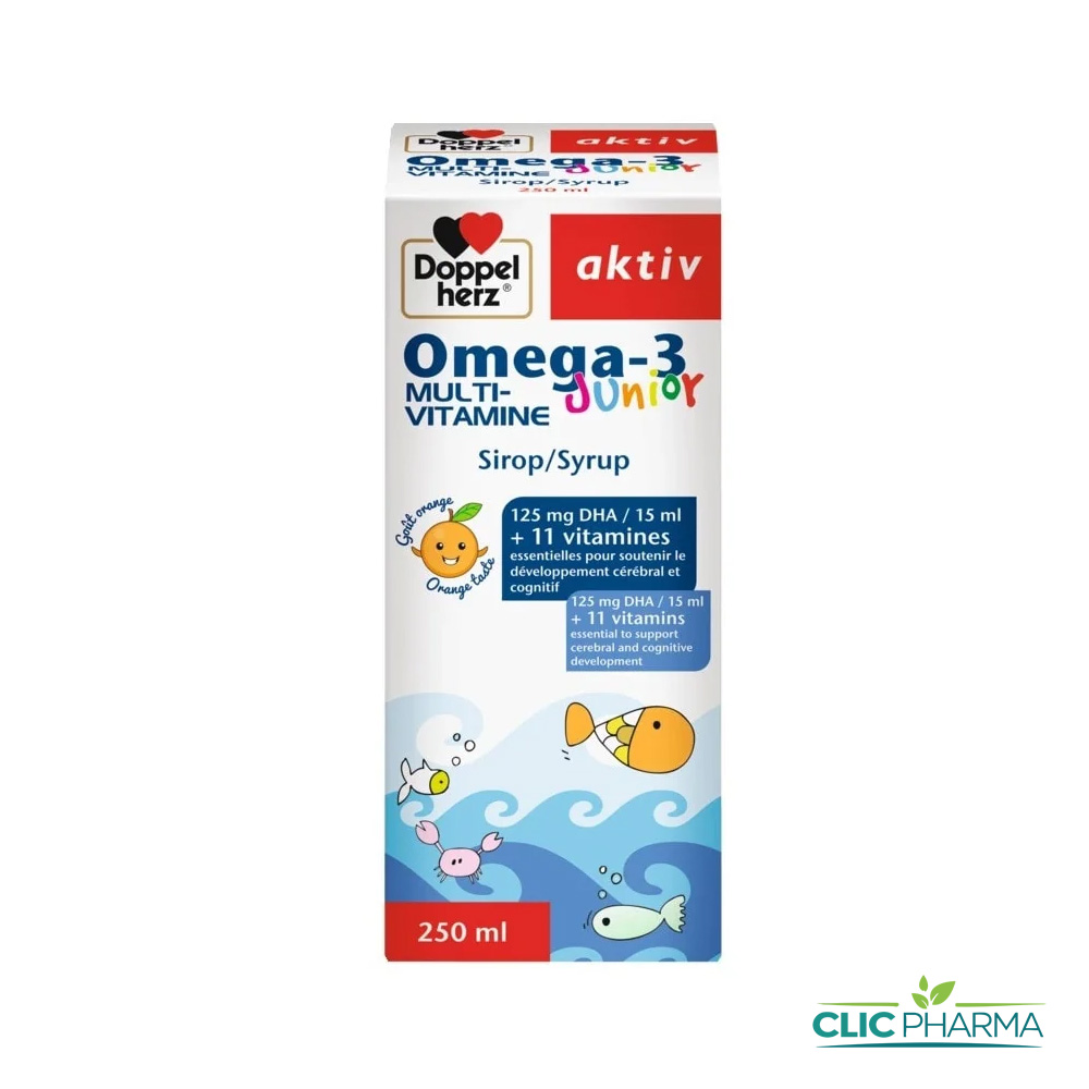 AKTIV OMEGA-3 JUNIOR MULTI-VITAMINE SIROP 250ML