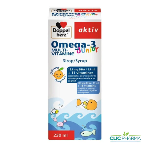 AKTIV OMEGA 3 JUNIOR MULTI-VITAMINE SIROP 250ML