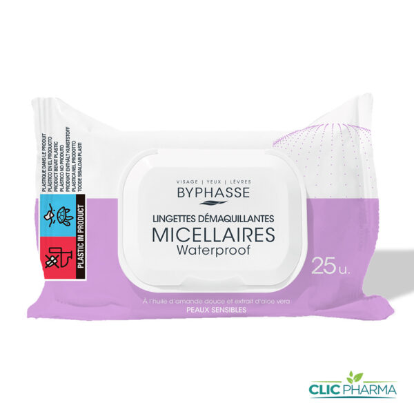 BYPHASSE LINGETTES DEMAQUILLANTES MICELLAIRE (25 LINGETTES)