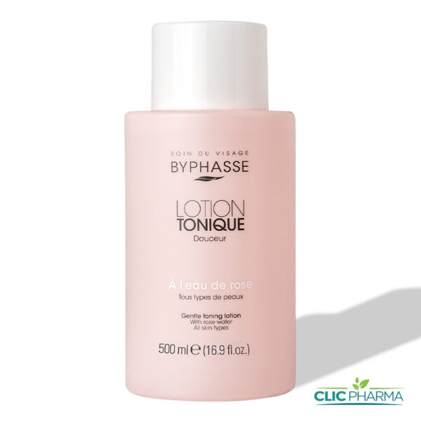 BYPHASSE LOTION TONIQUE A L'EAU DE ROSE 500ML