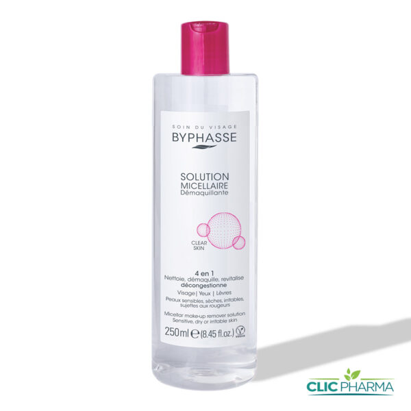 BYPHASSE SOLUTION MICELLAIRE DEMAQUILLANTE 4EN1 250ML