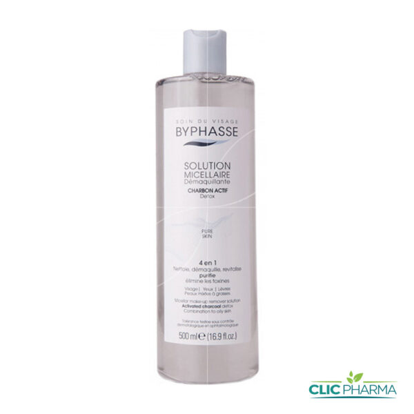 BYPHASSE SOLUTION MICELLAIRE CHARBON ACTIF 500ML