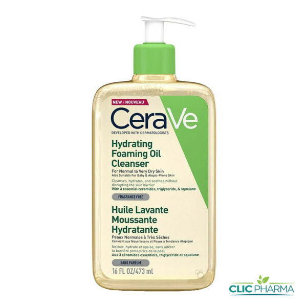 CERAVE HUILE LAVANTE MOUSSANTE HYDRATANTE 473ML